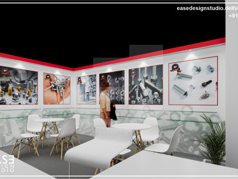 Exhibition Stand 5x4 2Sides D4V1 Modelo 3D