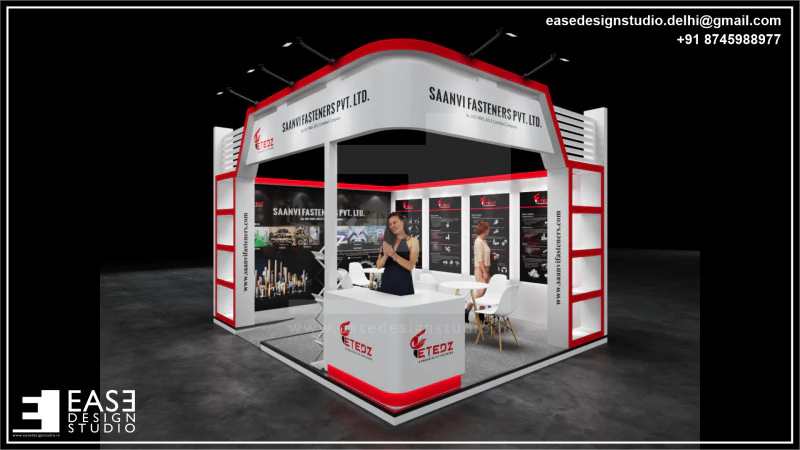 Exhibition Stand 5x4 2Sides D5V1 3D Model .c4d .max .obj .3ds .fbx .stl .blend 