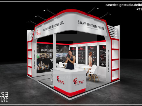 Exhibition Stand 5x4 2Sides D5V1 Modèle 3D