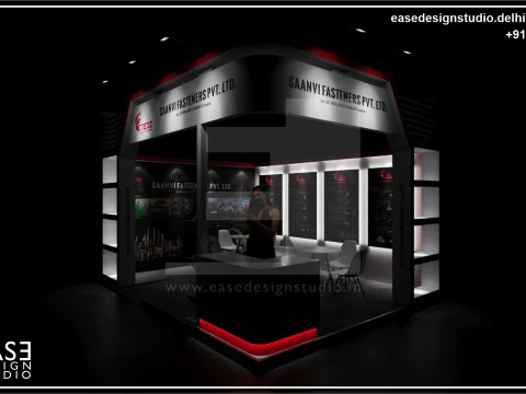 Exhibition Stand 5x4 2Sides D5V1 3D Model