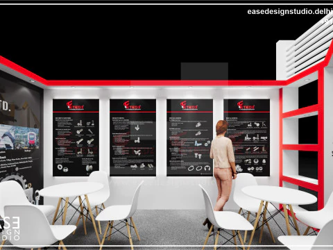 Exhibition Stand 5x4 2Sides D5V1 3D Model