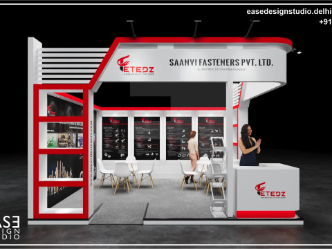 Exhibition Stand 5x4 2Sides D5V1 Modèle 3D