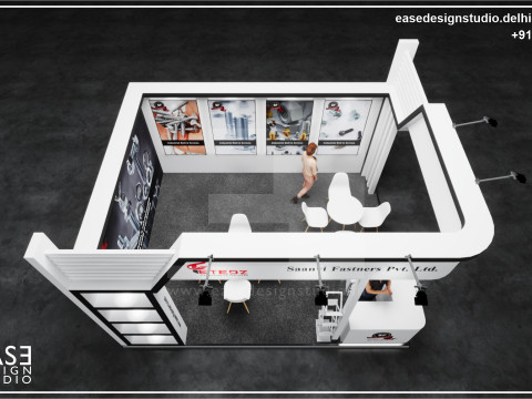 Exhibition Stand 5x4 2Sides D5V1 Modèle 3D