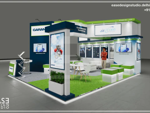 Стенд выставочный 7х6 3Стор. D1V1 3D Модель