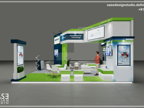 Exhibition Stand 7x6 3Sides D1V1 Model 3D