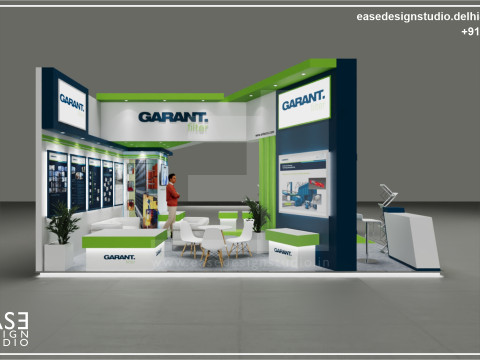 Exhibition Stand 7x6 3Sides D1V1 Model 3D
