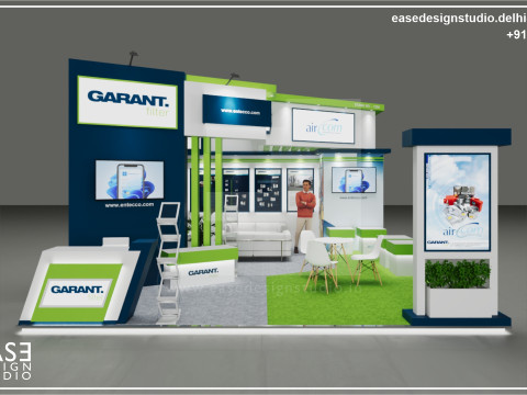 Exhibition Stand 7x6 3Sides D1V1 Model 3D