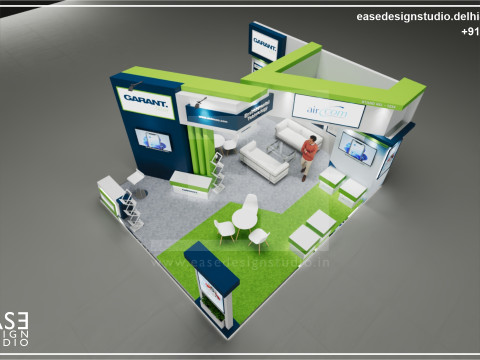 Exhibition Stand 7x6 3Sides D1V1 Model 3D