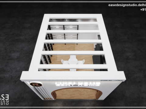 Exhibition Stand 5x4 1Side D2V1 3D Model