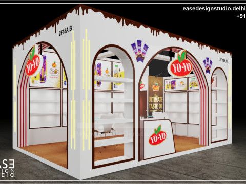Exhibition Stand 6x4 2Sides D2V1 3D 模型