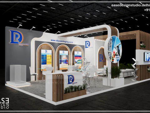 Стенд выставочный 9х5 3стор. D5V1 3D Модель