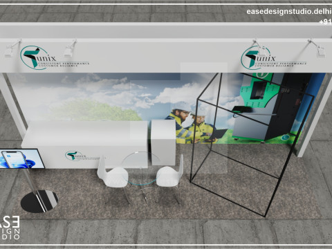 Exhibition Stand 6x2 3Sides D1V1 3D मॉडल
