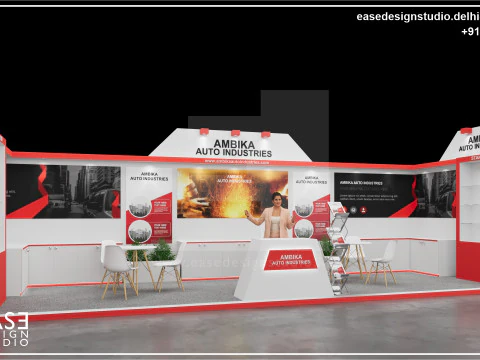 Stand Espositivo 9x3 1Lato D2V1 Modello 3D