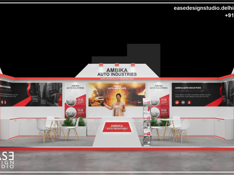 Exhibition Stand 9x3 1Side D2V1 3D 模型