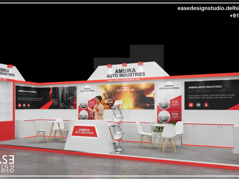 Exhibition Stand 9x3 1Side D2V1 3D 模型