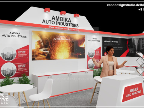Exhibition Stand 9x3 1Side D2V1 3D 模型