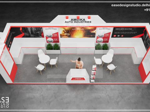 Exhibition Stand 9x3 1Side D2V1 3D 模型