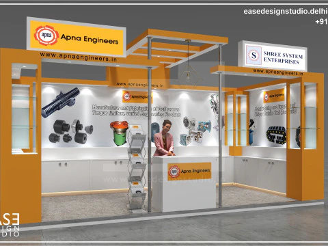 Stand Pameran 6x3 1Sisi D1V1 Model 3D