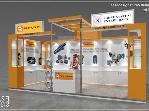 Exhibition Stand 6x3 1Side D1V1 Modello 3D