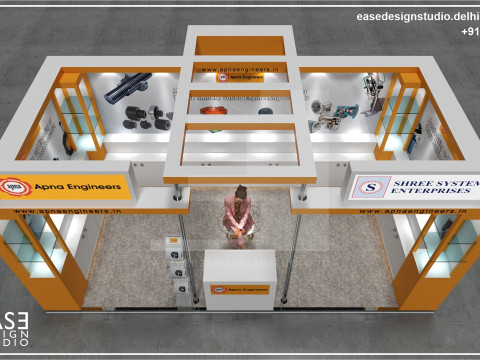 Exhibition Stand 6x3 1Side D1V1 Modello 3D