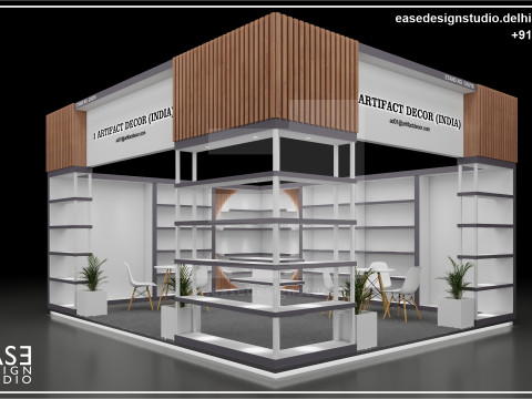 Exhibition Stand 6x5 2Sides D1V1 3Dモデル