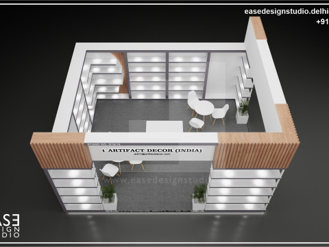 Exhibition Stand 6x5 2Sides D1V1 3D 모델