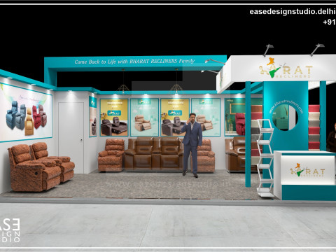 Exhibition Stand 7500x4000 1Side D2V1 3D 模型