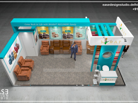 Exhibition Stand 7500x4000 1Side D2V1 3D 模型