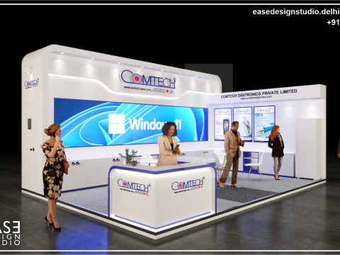 Exhibition Stand 7x5 2Sides D1V1 Modello 3D