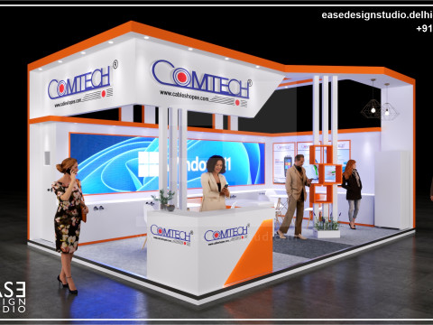 Exhibition Stand 7x5 2Sides D2V1 Modèle 3D