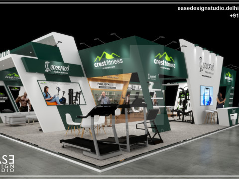 Exhibition Stand 19x10 3Sides D1V1 3D 模型