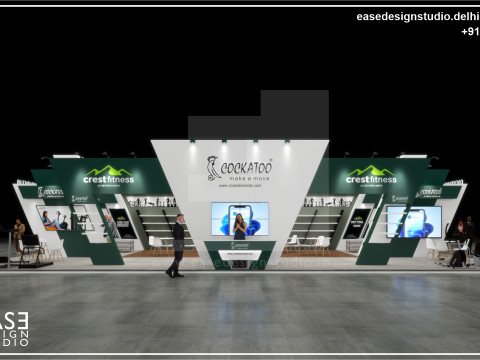 Exhibition Stand 19x10 3Sides D1V1 3D 模型
