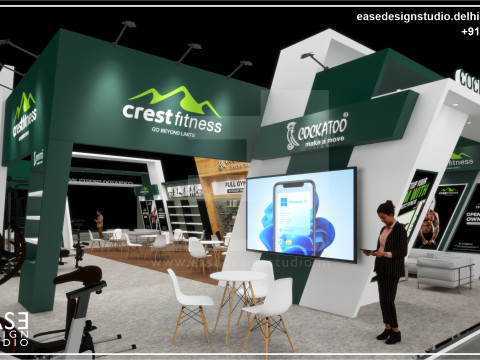 Exhibition Stand 19x10 3Sides D1V1 3D 模型