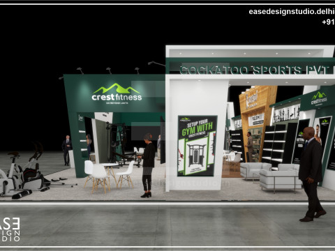 Exhibition Stand 19x10 3Sides D1V1 3D 模型