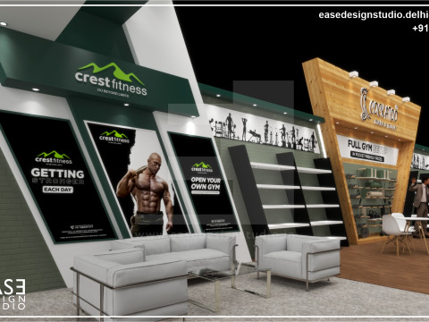 Exhibition Stand 19x10 3Sides D1V1 3D 模型