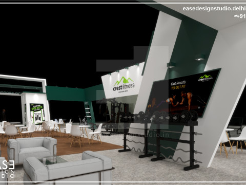 Exhibition Stand 19x10 3Sides D1V1 3D 模型