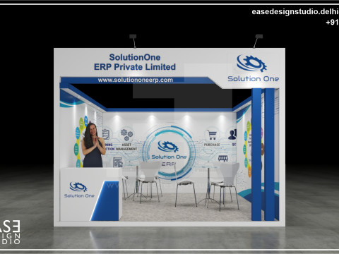Exhibition Stand 4x4 1Side D1V1 3D 모델