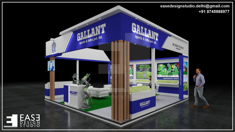 Exhibition Stand 6x6 3Sides D2V1 Modèle 3D .c4d .max .obj .3ds .fbx .stl .blend