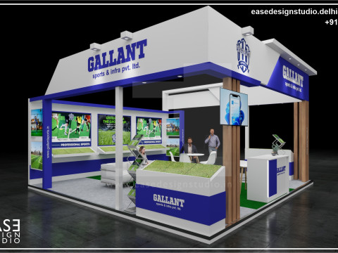Exhibition Stand 6x6 3Sides D2V1 Modèle 3D