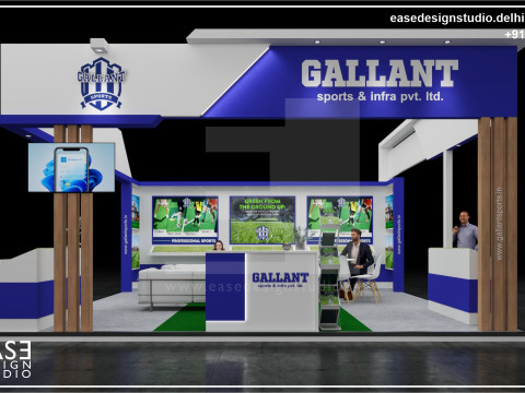Exhibition Stand 6x6 3Sides D2V1 Modèle 3D