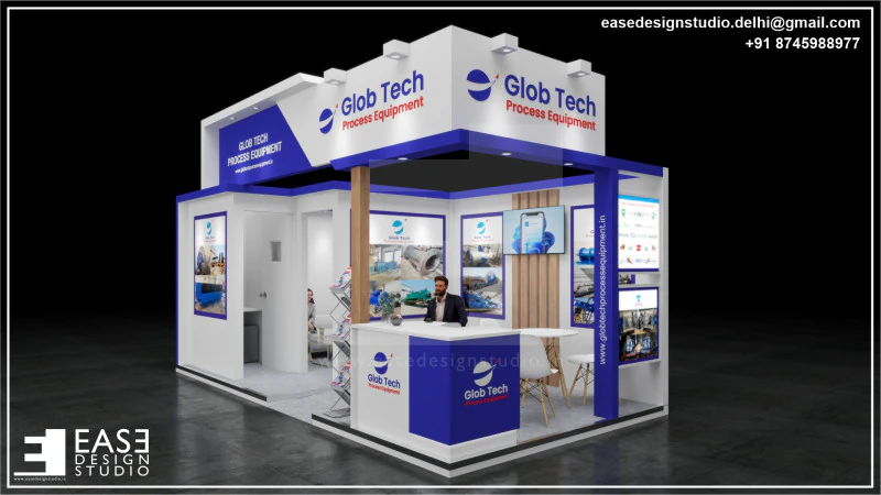 Exhibition Stand 6x3 2Sides D1V1 3D Model .c4d .max .obj .3ds .fbx .stl .blend 