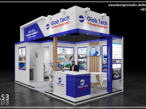 Exhibition Stand 6x3 2Sides D1V1 Modèle 3D