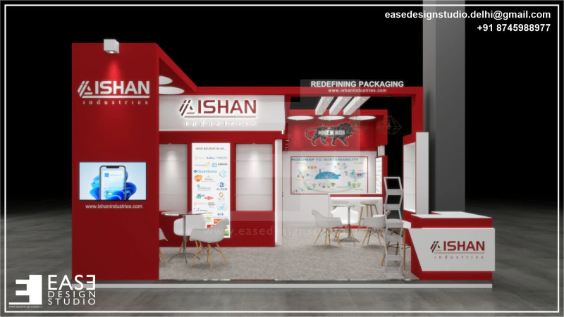 Exhibition Stand 8x6 3Sides D1V1 3D Model .c4d .max .obj .3ds .fbx .stl .blend 
