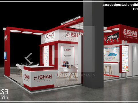 Exhibition Stand 8x6 3Sides D1V1 3D Model