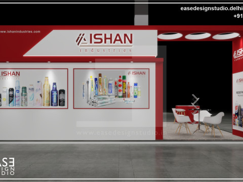 Exhibition Stand 8x6 3Sides D1V1 3D Model