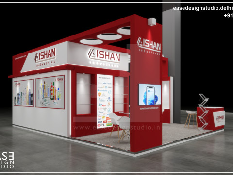 Exhibition Stand 8x6 3Sides D1V1 3D Model