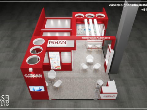 Exhibition Stand 8x6 3Sides D1V1 3D Model