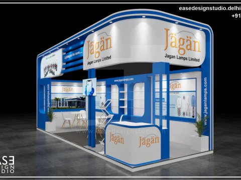 Стенд выставочный 8x3 2-сторонний D2V1 3D Модель