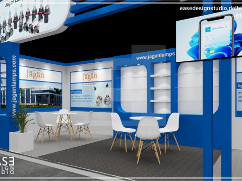 Exhibition Stand 8x3 2Sides D2V1 3D Model