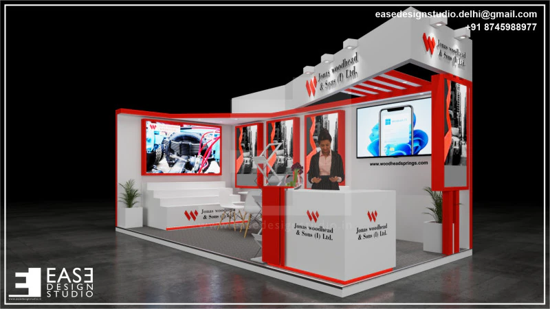Exhibition Stand 6x3 2Sides D3V1 3D Model .c4d .max .obj .3ds .fbx .stl .blend 